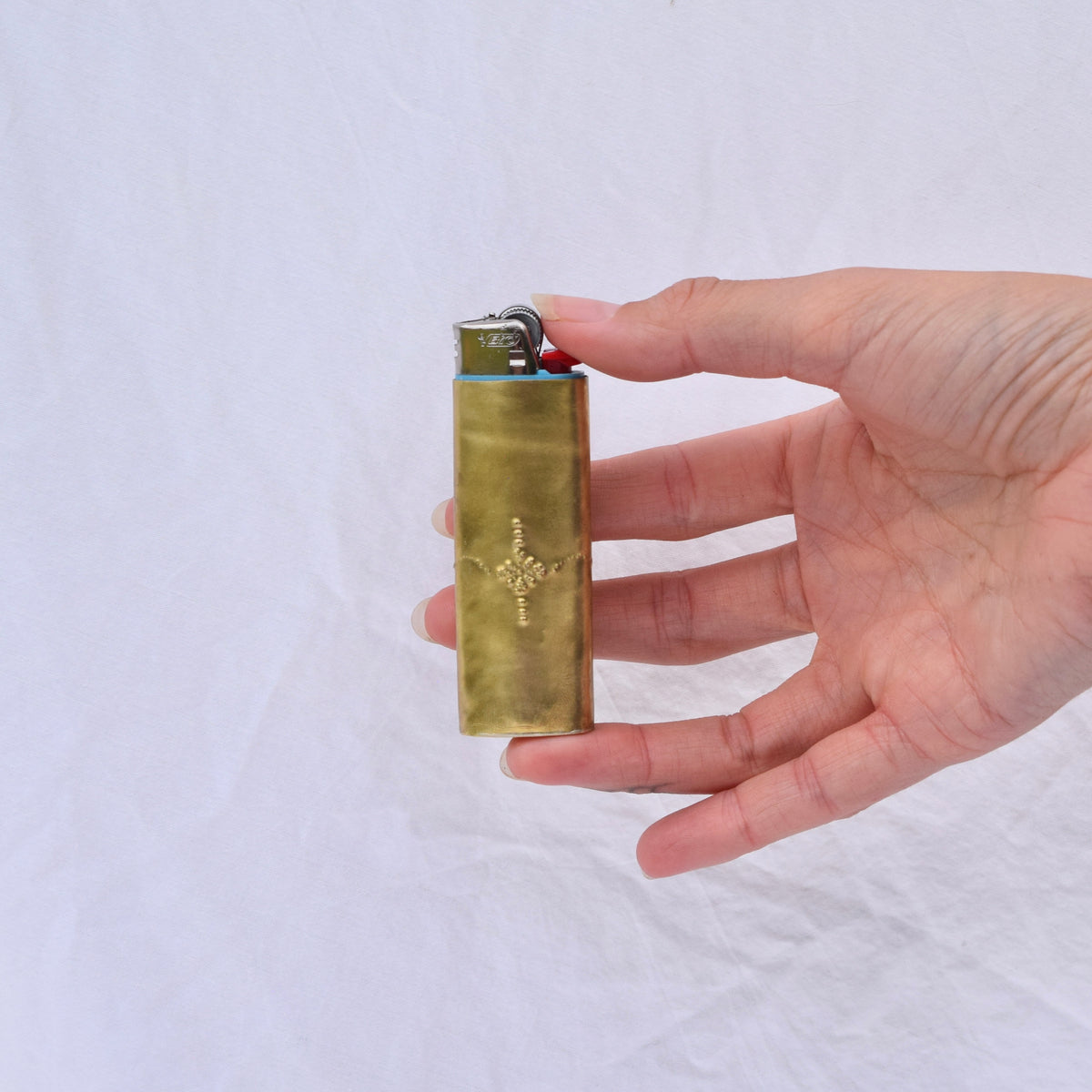 Embossed Bronze Lighter Case