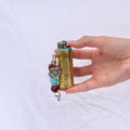 Chunky Keychain with Locket Bronze Lighter Case
