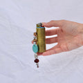 Chunky Beaded Keychain Bronze Lighter Case