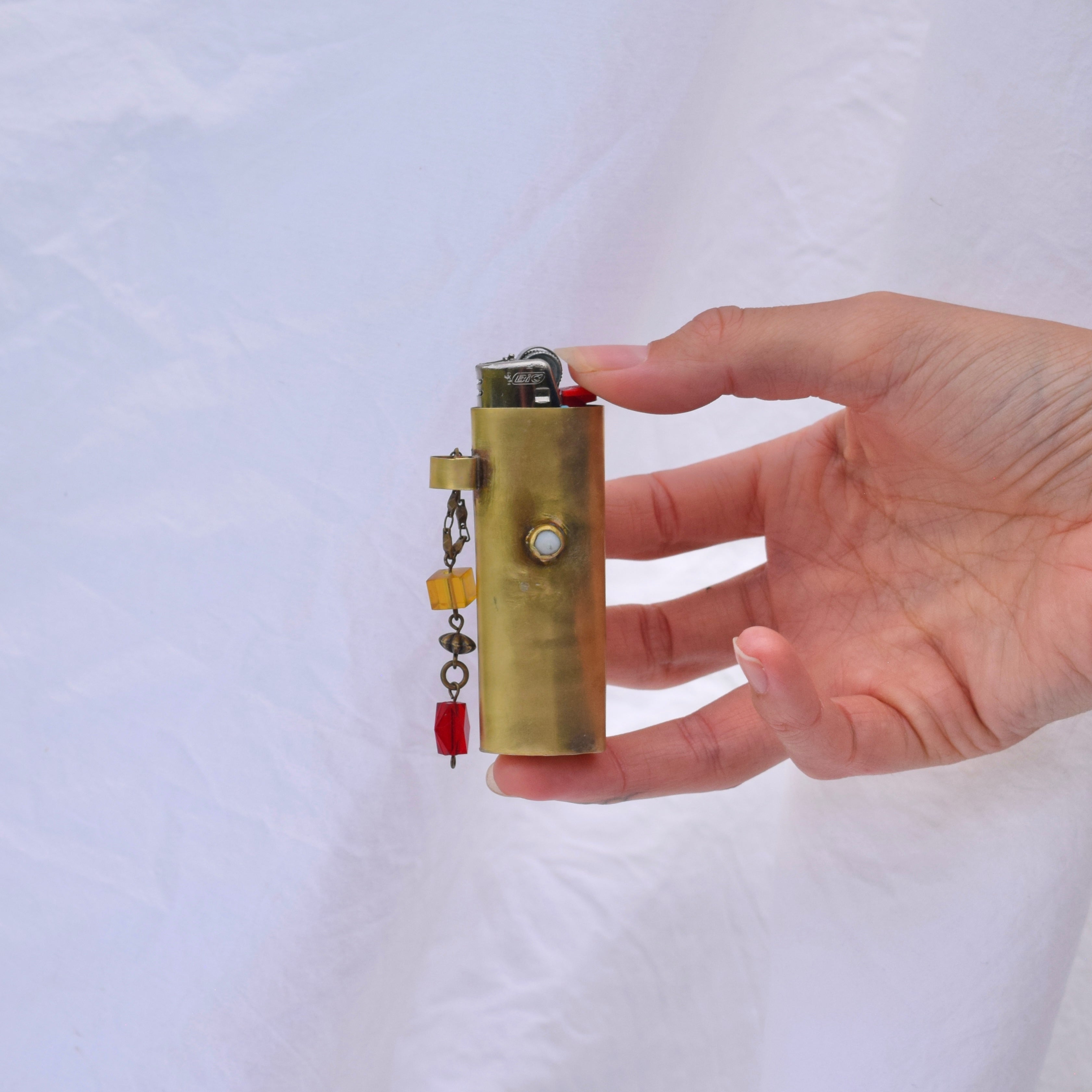 Opal Lighter Case With Keychain