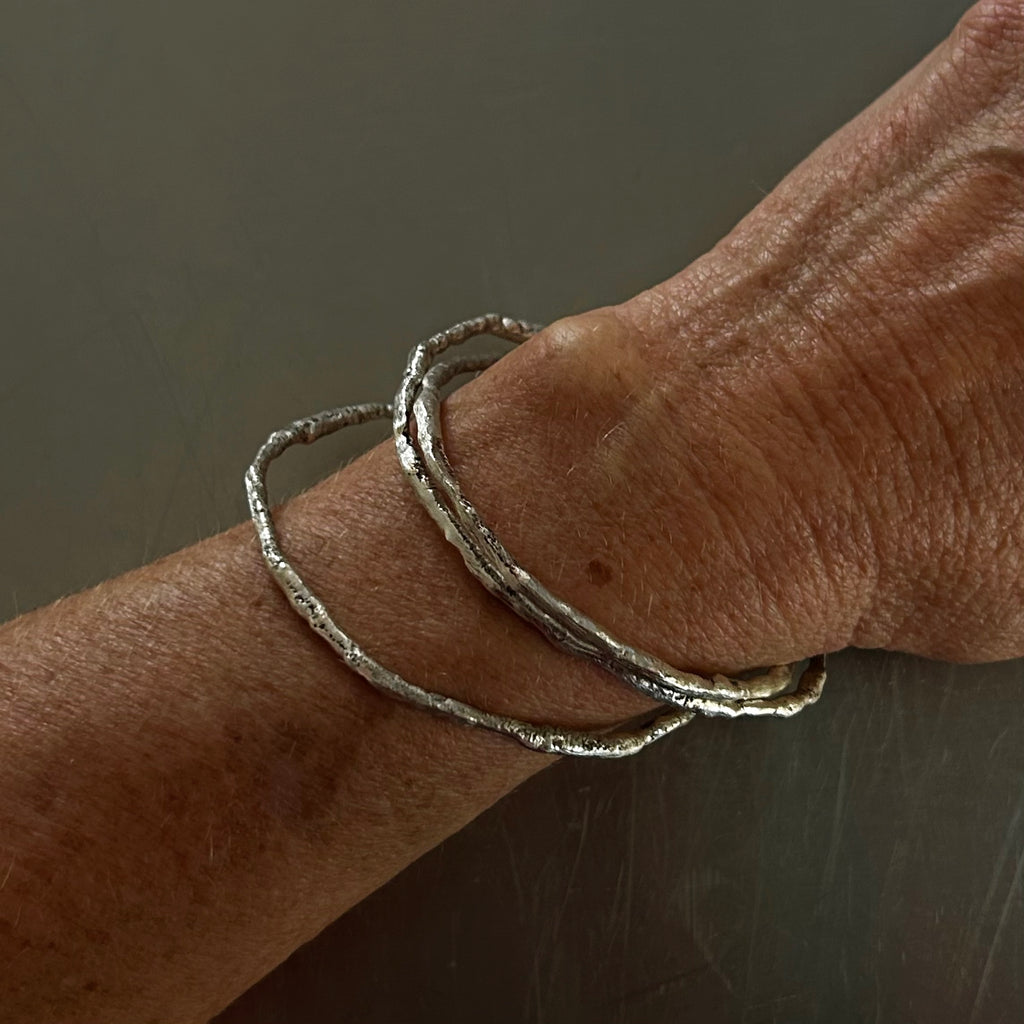 Organic Silver Bangle