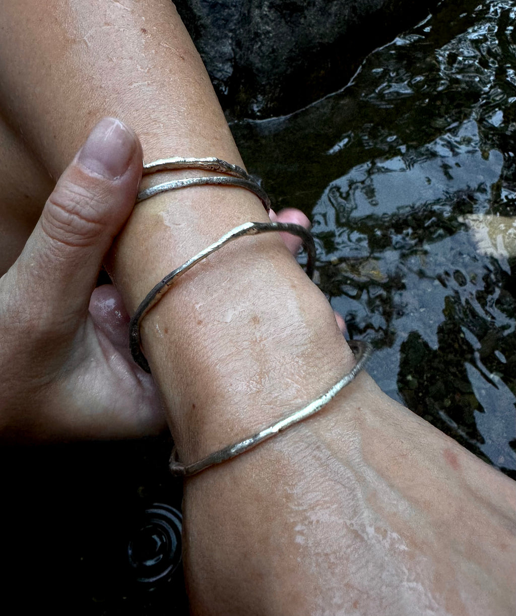 Organic Silver Bangle